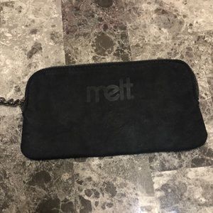 Melt Cosmetics Suede travel makeup bag